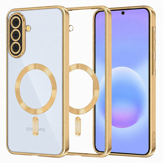 Калъф MagSafe за Samsung Galaxy A57 5G, Techsuit, Luxury Crystal, Златист