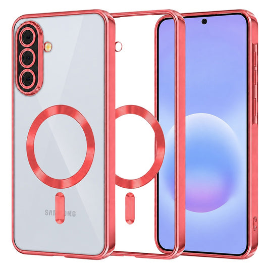 Калъф MagSafe за Samsung Galaxy A57 5G, Techsuit, Luxury Crystal, Червен