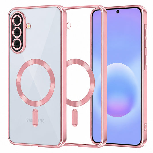 Калъф MagSafe за Samsung Galaxy A57 5G, Techsuit, Luxury Crystal, Розов