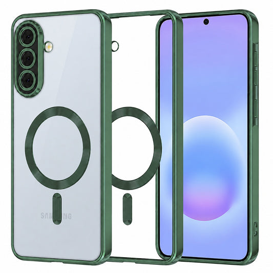 Калъф MagSafe за Samsung Galaxy A57 5G, Techsuit, Luxury Crystal, Тъмнозелен