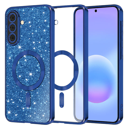 Калъф MagSafe за Samsung Galaxy A57 5G, Techsuit, Luxury Glitter, Тъмносин