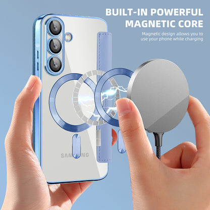 Калъф MagSafe за Samsung Galaxy A57 5G, Techsuit, SmartMag Book, Син