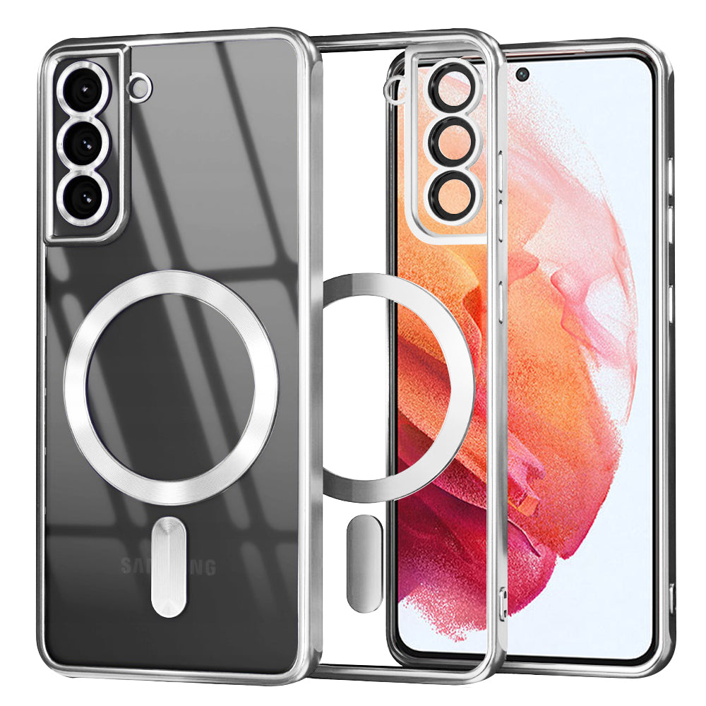 Калъф MagSafe за Samsung Galaxy S21 5G G991, Techsuit, Luxury Crystal, Сребрист