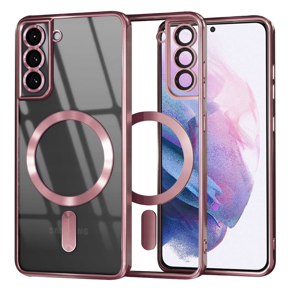 MagSafe Case for Samsung Galaxy S21+ 5G G996, Techsuit, Luxury Crystal, Pink