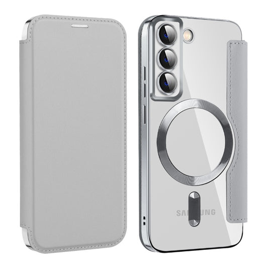 Калъф MagSafe за Samsung Galaxy S22 5G S901, Techsuit, SmartMag Book, Сив