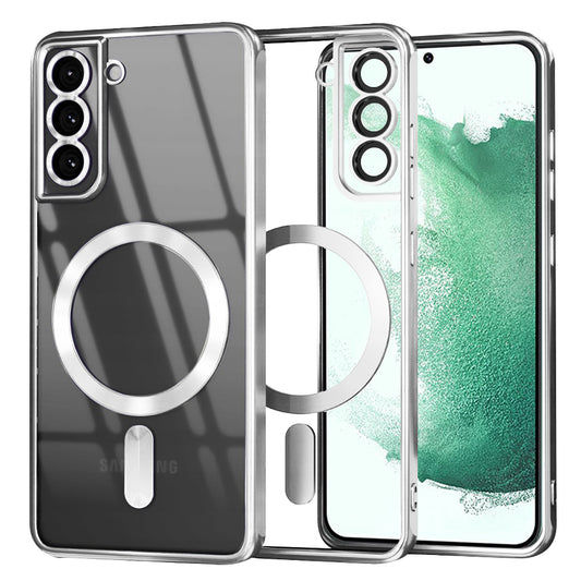 Калъф MagSafe за Samsung Galaxy S22+ 5G S906, Techsuit, Luxury Crystal, Сребрист