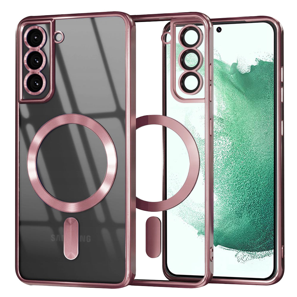 Калъф MagSafe за Samsung Galaxy S22+ 5G S906, Techsuit, Luxury Crystal, Розов