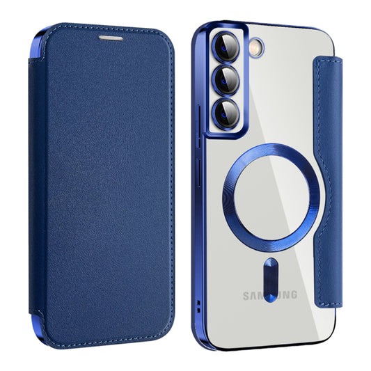 Калъф MagSafe за Samsung Galaxy S22+ 5G S906, Techsuit, SmartMag Book, Син