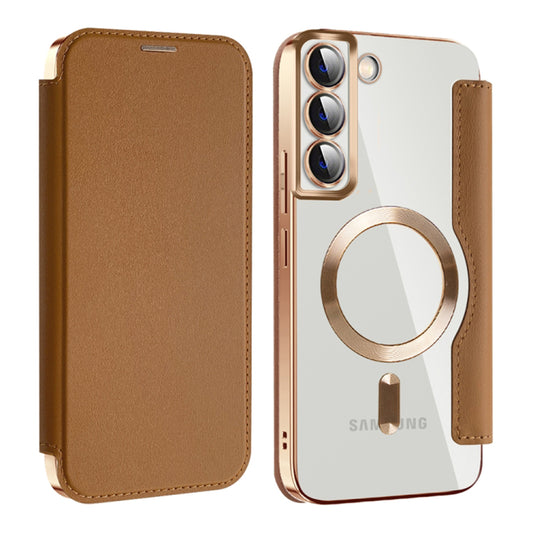 Калъф MagSafe за Samsung Galaxy S22+ 5G S906, Techsuit, SmartMag Book, Кафяв