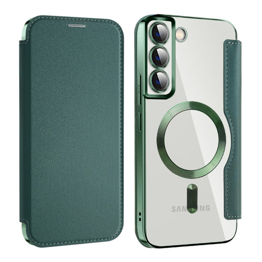 Калъф MagSafe за Samsung Galaxy S22+ 5G S906, Techsuit, SmartMag Book, Зелен