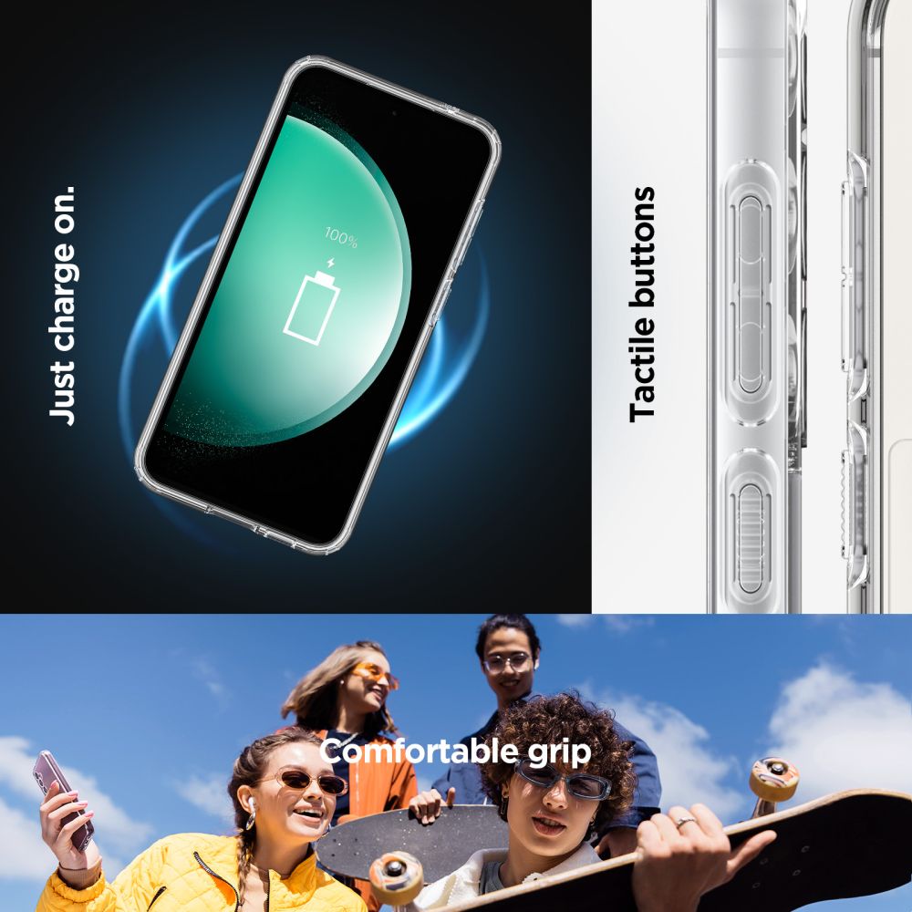 Калъф MagSafe за Samsung Galaxy S23 FE S711, Spigen, Ultra Hybrid OneTap Ring, Прозрачен