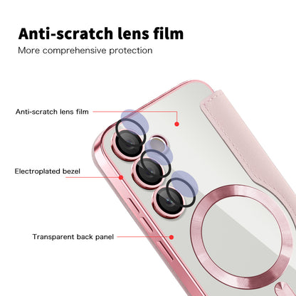 MagSafe Case for Samsung Galaxy S23 FE S711, Techsuit, SmartMag Book, Pink