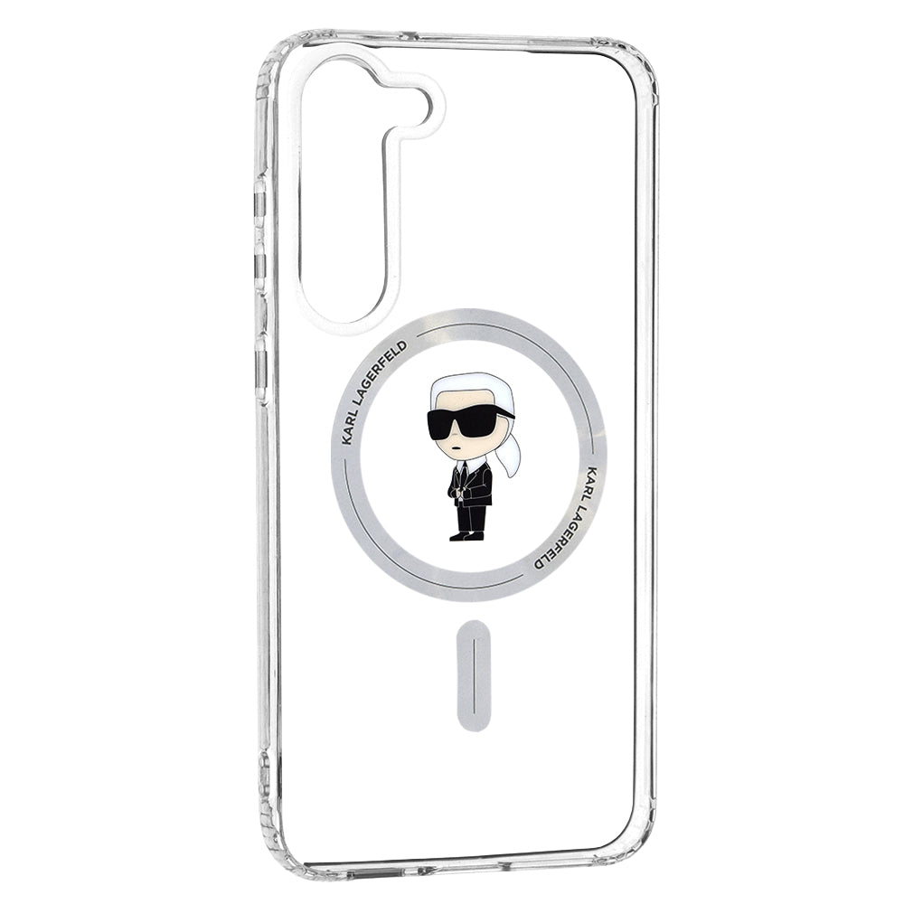 Калъф MagSafe за Samsung Galaxy S23+ S916, Karl Lagerfeld, IML Ikonik Karl, Прозрачен