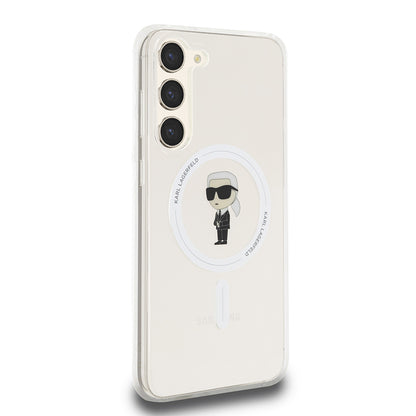 Калъф MagSafe за Samsung Galaxy S23+ S916, Karl Lagerfeld, IML Ikonik Karl, Прозрачен