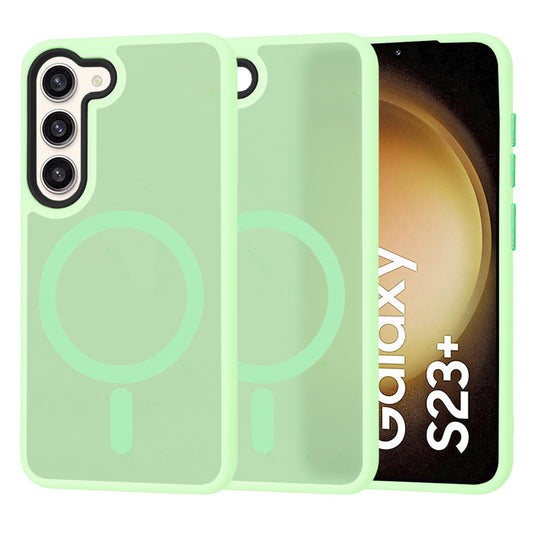 Калъф MagSafe за Samsung Galaxy S23+ S916, Techsuit, HaloFrost, Светлозелен