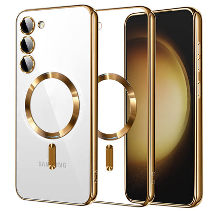MagSafe Case for Samsung Galaxy S23+ S916, Techsuit, Luxury Crystal, Gold