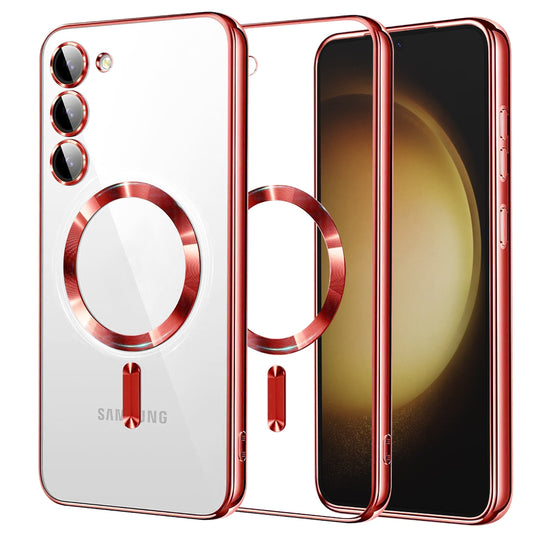 Калъф MagSafe за Samsung Galaxy S23+ S916, Techsuit, Luxury Crystal, Червен