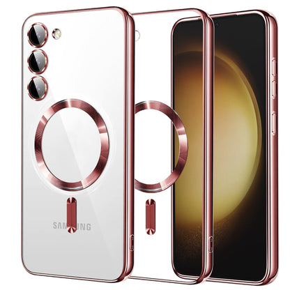 MagSafe Case for Samsung Galaxy S23+ S916, Techsuit, Luxury Crystal, Pink