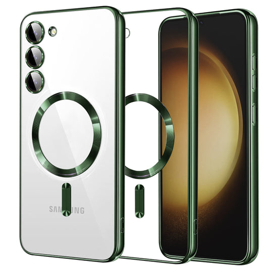 Калъф MagSafe за Samsung Galaxy S23+ S916, Techsuit, Luxury Crystal, Тъмнозелен