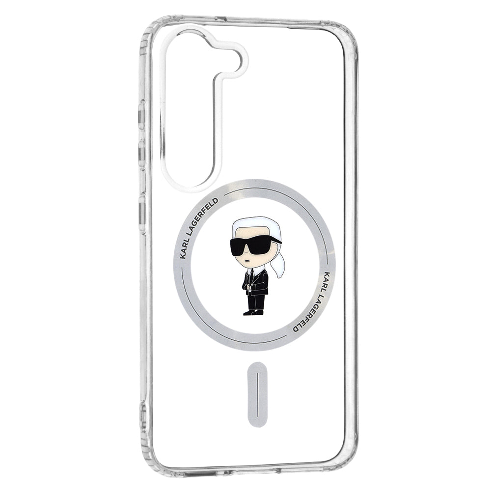 Калъф MagSafe за Samsung Galaxy S23 S911, Karl Lagerfeld, IML Ikonik Karl, Прозрачен