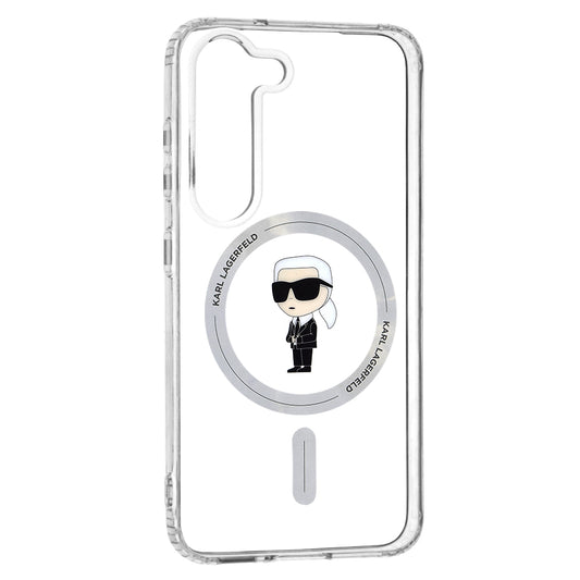 Калъф MagSafe за Samsung Galaxy S23 S911, Karl Lagerfeld, IML Ikonik Karl, Прозрачен