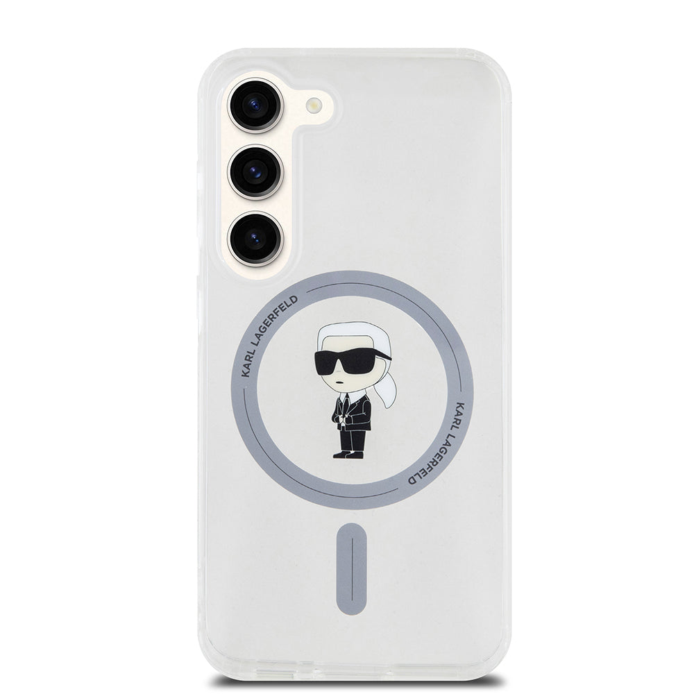 Калъф MagSafe за Samsung Galaxy S23 S911, Karl Lagerfeld, IML Ikonik Karl, Прозрачен
