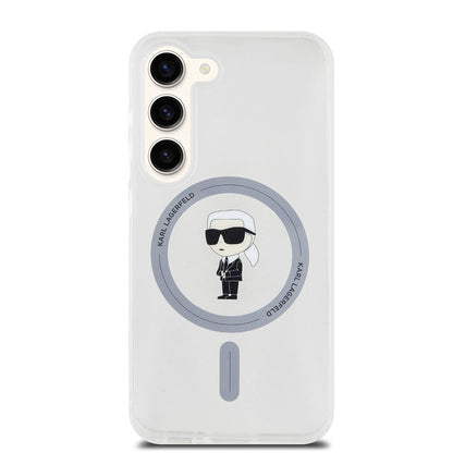 Калъф MagSafe за Samsung Galaxy S23 S911, Karl Lagerfeld, IML Ikonik Karl, Прозрачен