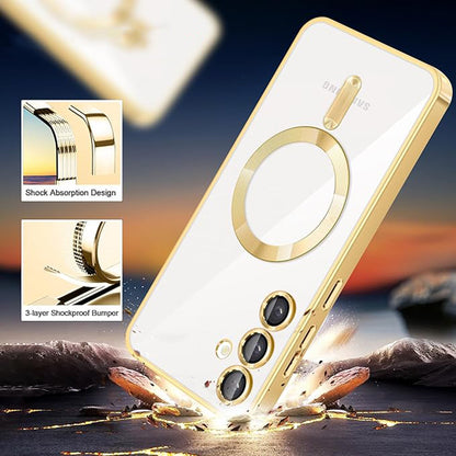 Калъф MagSafe за Samsung Galaxy S23 S911, Techsuit, Luxury Crystal, Тъмносин