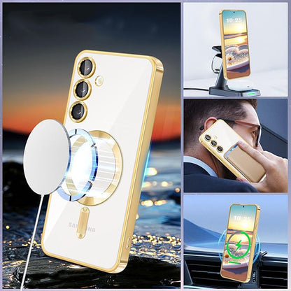 Калъф MagSafe за Samsung Galaxy S23 S911, Techsuit, Luxury Crystal, Тъмносин