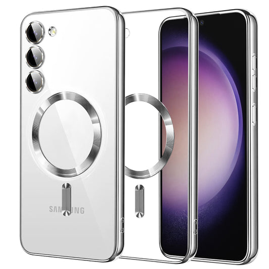 Калъф MagSafe за Samsung Galaxy S23 S911, Techsuit, Luxury Crystal, Сребрист