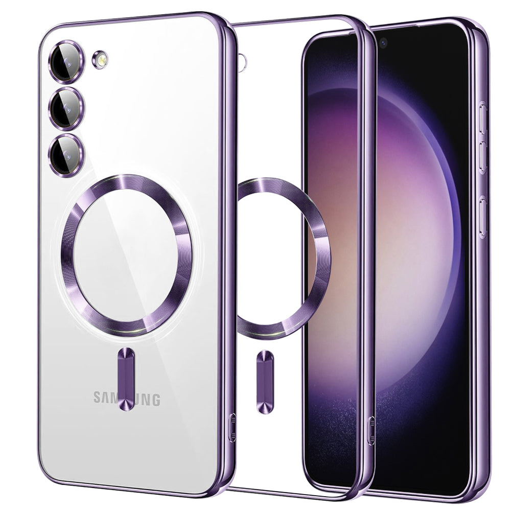 Калъф MagSafe за Samsung Galaxy S23 S911, Techsuit, Luxury Crystal, Светло лилав