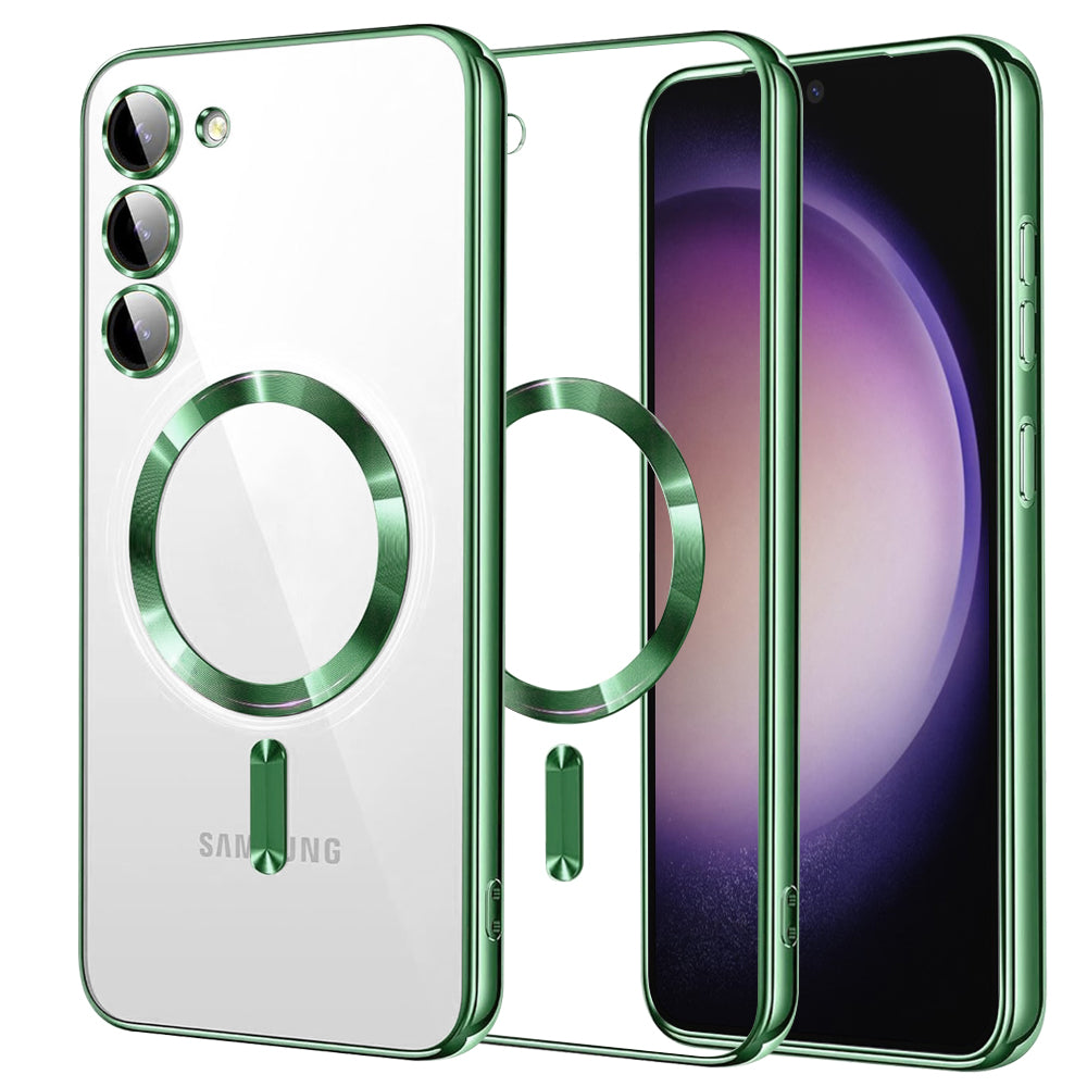 Калъф MagSafe за Samsung Galaxy S23 S911, Techsuit, Luxury Crystal, Светлозелен