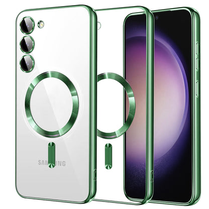 Калъф MagSafe за Samsung Galaxy S23 S911, Techsuit, Luxury Crystal, Светлозелен