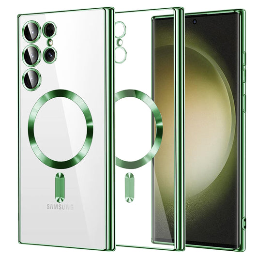 Калъф MagSafe за Samsung Galaxy S23 Ultra S918, Techsuit, Luxury Crystal, Светлозелен