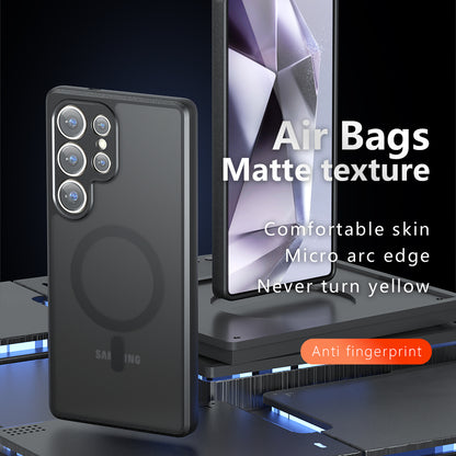 Калъф MagSafe за Samsung Galaxy S23 Ultra S918, Techsuit, PureFrost, Черен сатен