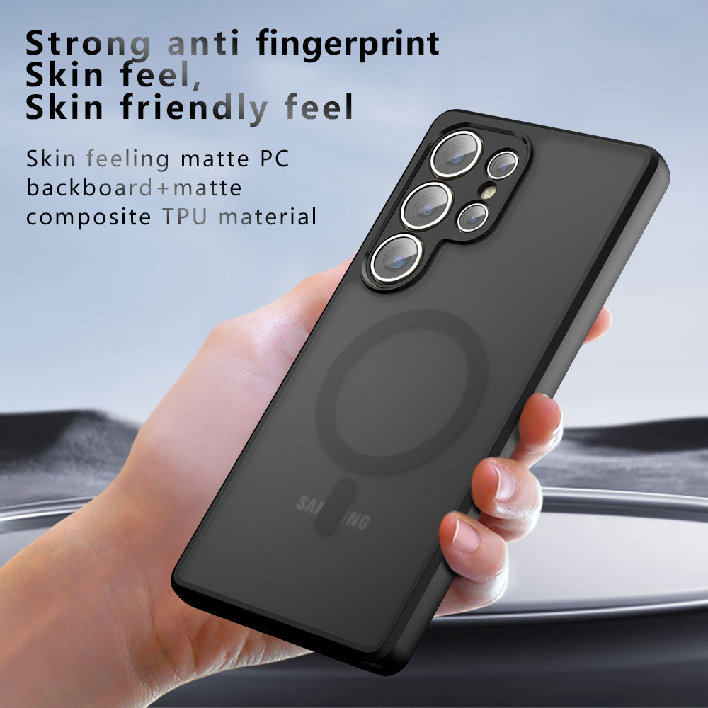 Калъф MagSafe за Samsung Galaxy S23 Ultra S918, Techsuit, PureFrost, Черен сатен