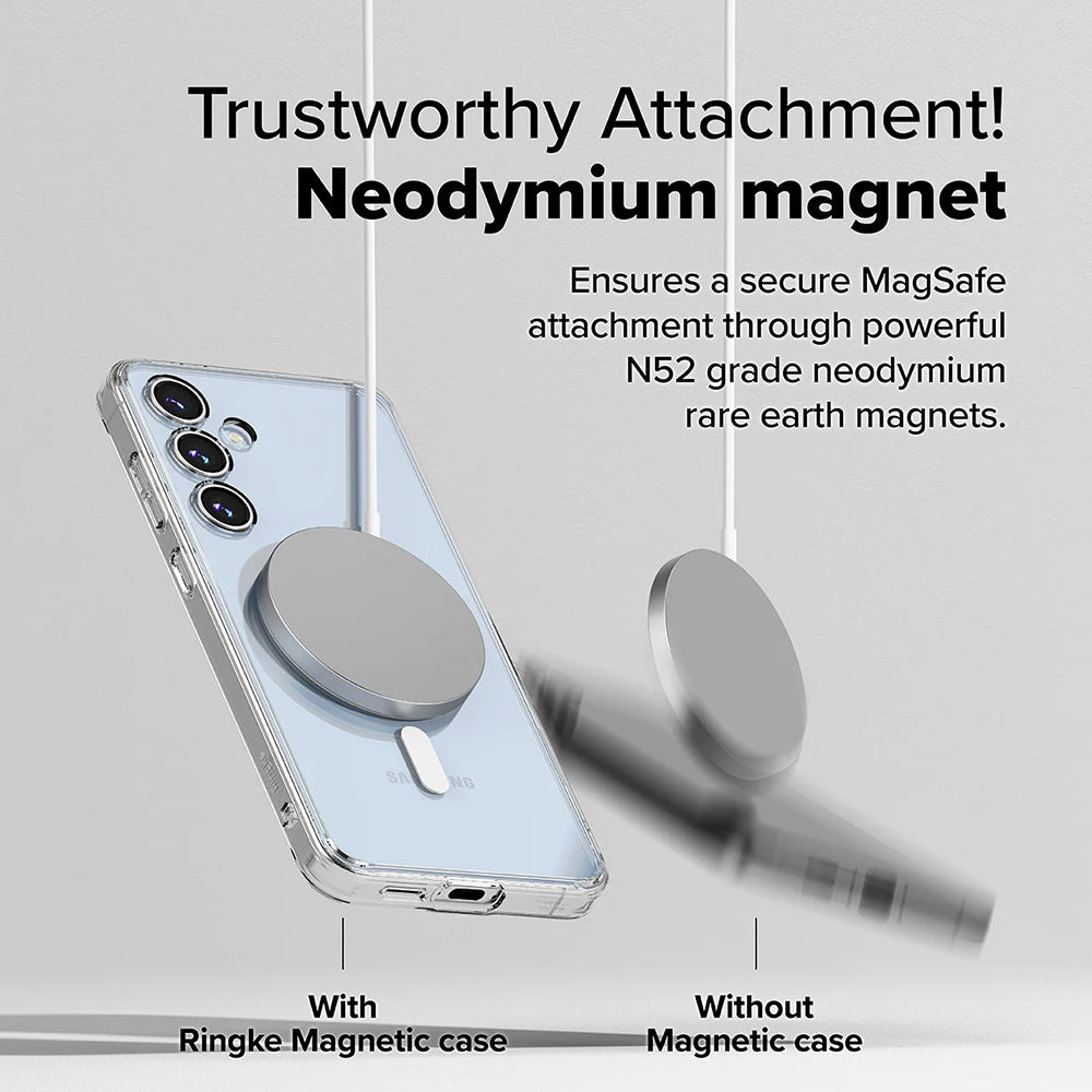 Калъф MagSafe за Samsung Galaxy S24 FE S721, Ringke, Fusion, Прозрачен