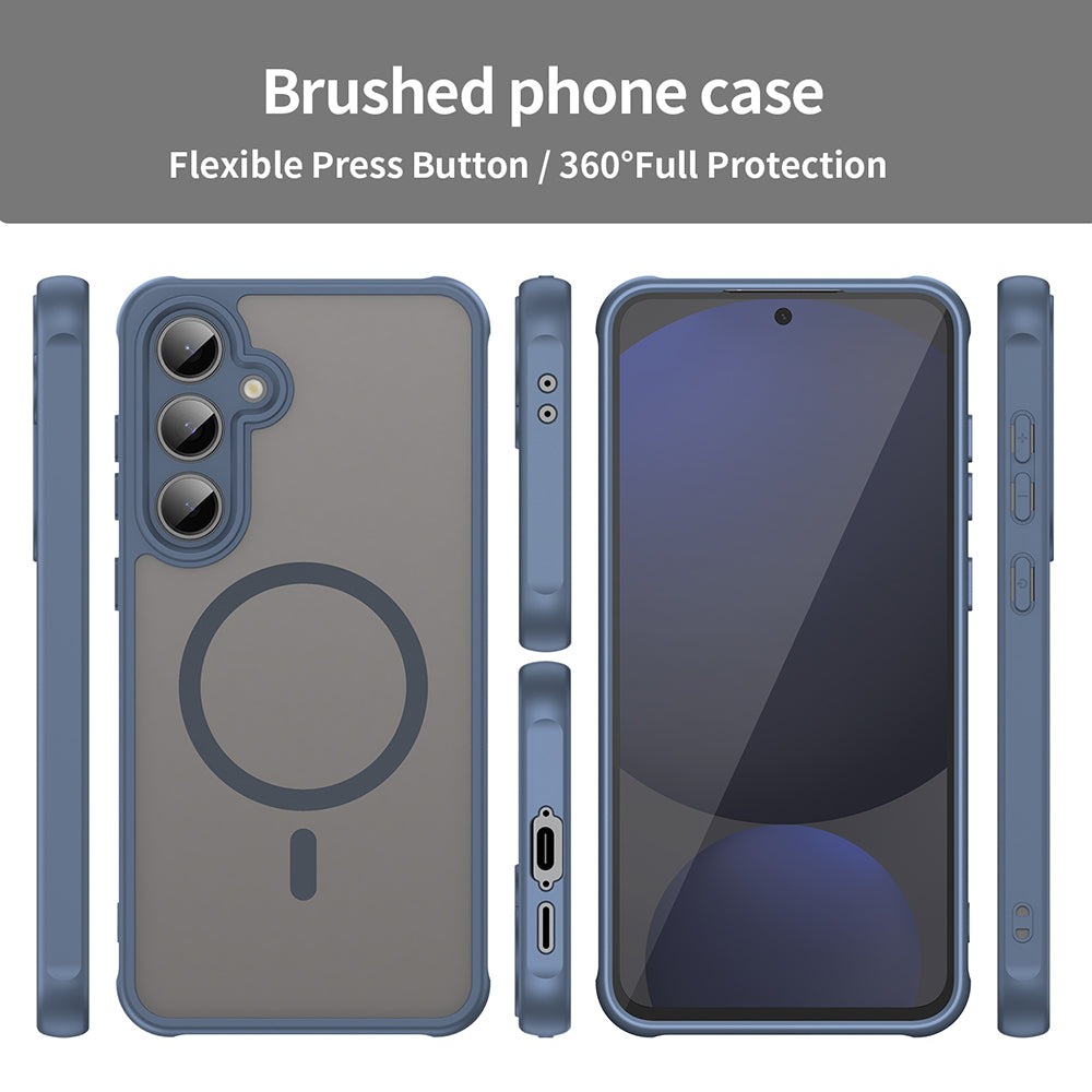 Калъф MagSafe за Samsung Galaxy S24 FE S721, Techsuit, HaloFrost II, Тъмносин