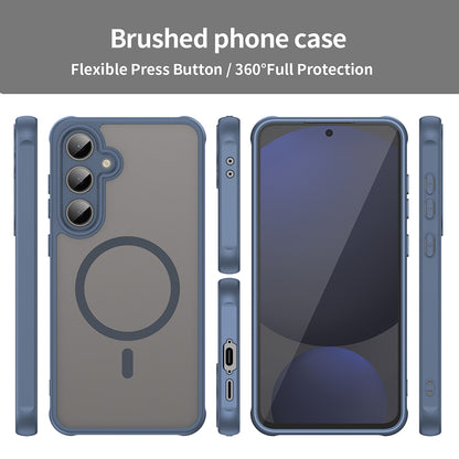 Калъф MagSafe за Samsung Galaxy S24 FE S721, Techsuit, HaloFrost II, Тъмносин