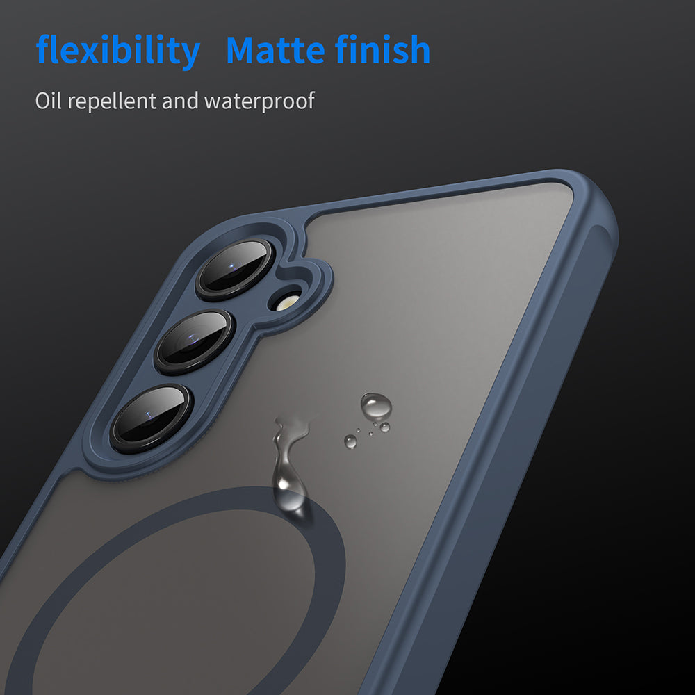 Калъф MagSafe за Samsung Galaxy S24 FE S721, Techsuit, HaloFrost II, Тъмносин