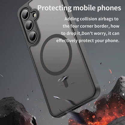 Калъф MagSafe за Samsung Galaxy S24 FE S721, Techsuit, HaloFrost II, Черен