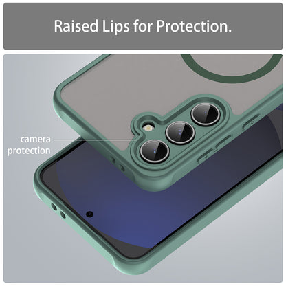 Калъф MagSafe за Samsung Galaxy S24 FE S721, Techsuit, HaloFrost II, Зелен