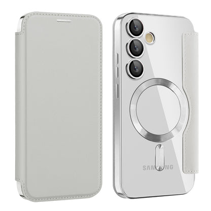 Калъф MagSafe за Samsung Galaxy S24 FE S721, Techsuit, SmartMag Book, Сив