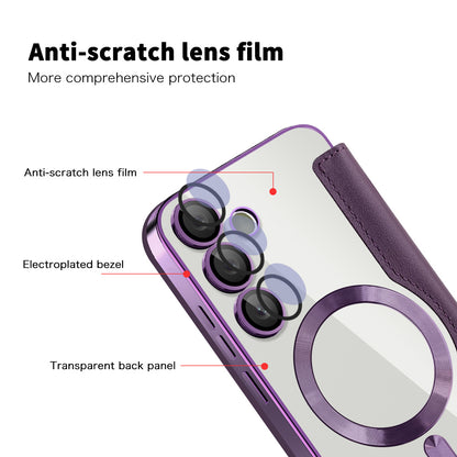 Калъф MagSafe за Samsung Galaxy S24 FE S721, Techsuit, SmartMag Book, Лилав