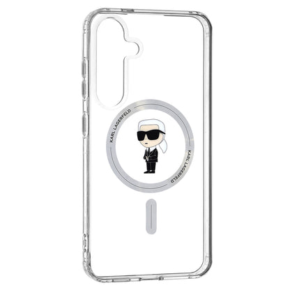 Калъф MagSafe за Samsung Galaxy S24+ S926, Karl Lagerfeld, IML Ikonik Karl, Прозрачен
