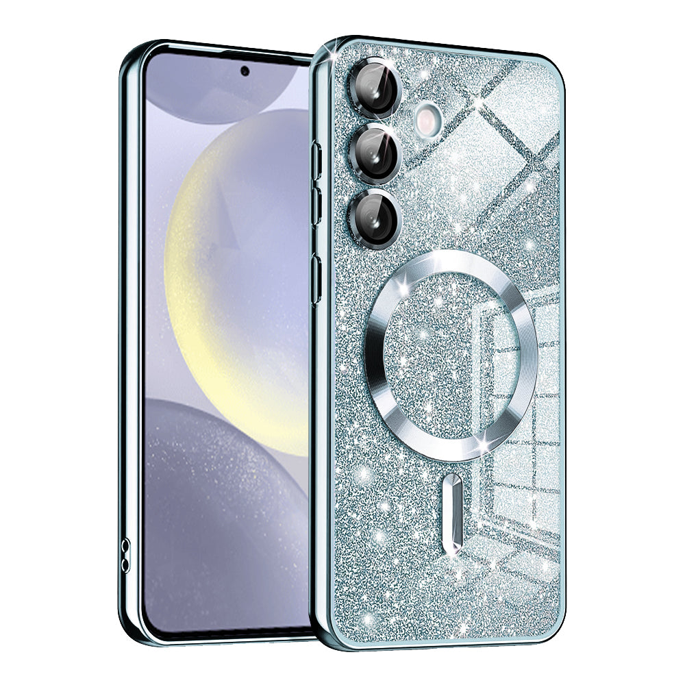 Калъф MagSafe за Samsung Galaxy S24+ S926, Techsuit, Luxury Glitter, Bleu