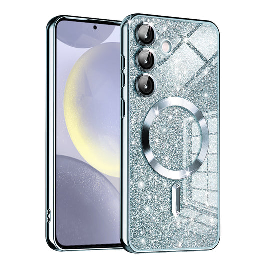 Калъф MagSafe за Samsung Galaxy S24+ S926, Techsuit, Luxury Glitter, Bleu