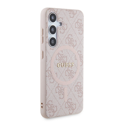 Калъф MagSafe за Samsung Galaxy S24 S921, Guess, 4G Collection, Розов