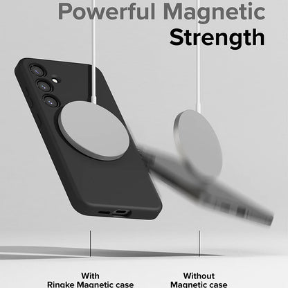 Калъф MagSafe за Samsung Galaxy S24 S921, Ringke, Силикон, Черен
