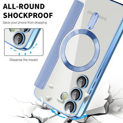 MagSafe Case for Samsung Galaxy S24 S921, Techsuit, SmartMag Book, Blue